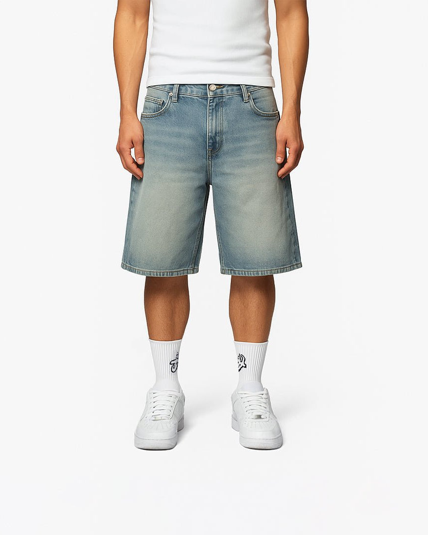 BY UNOV® Denim Jorts "Sahara Sky"