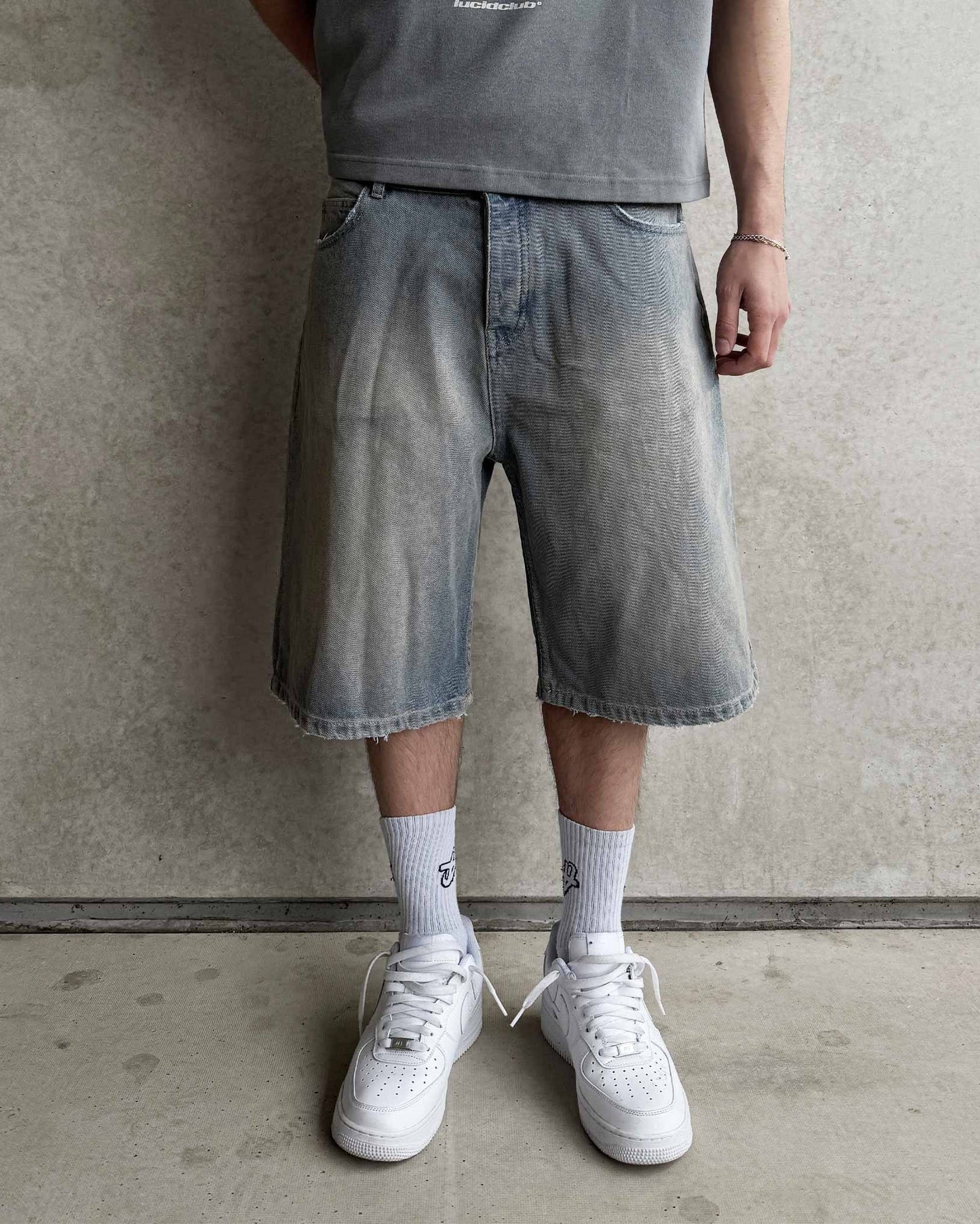 BY UNOV® Denim Jorts "Sahara Sky"