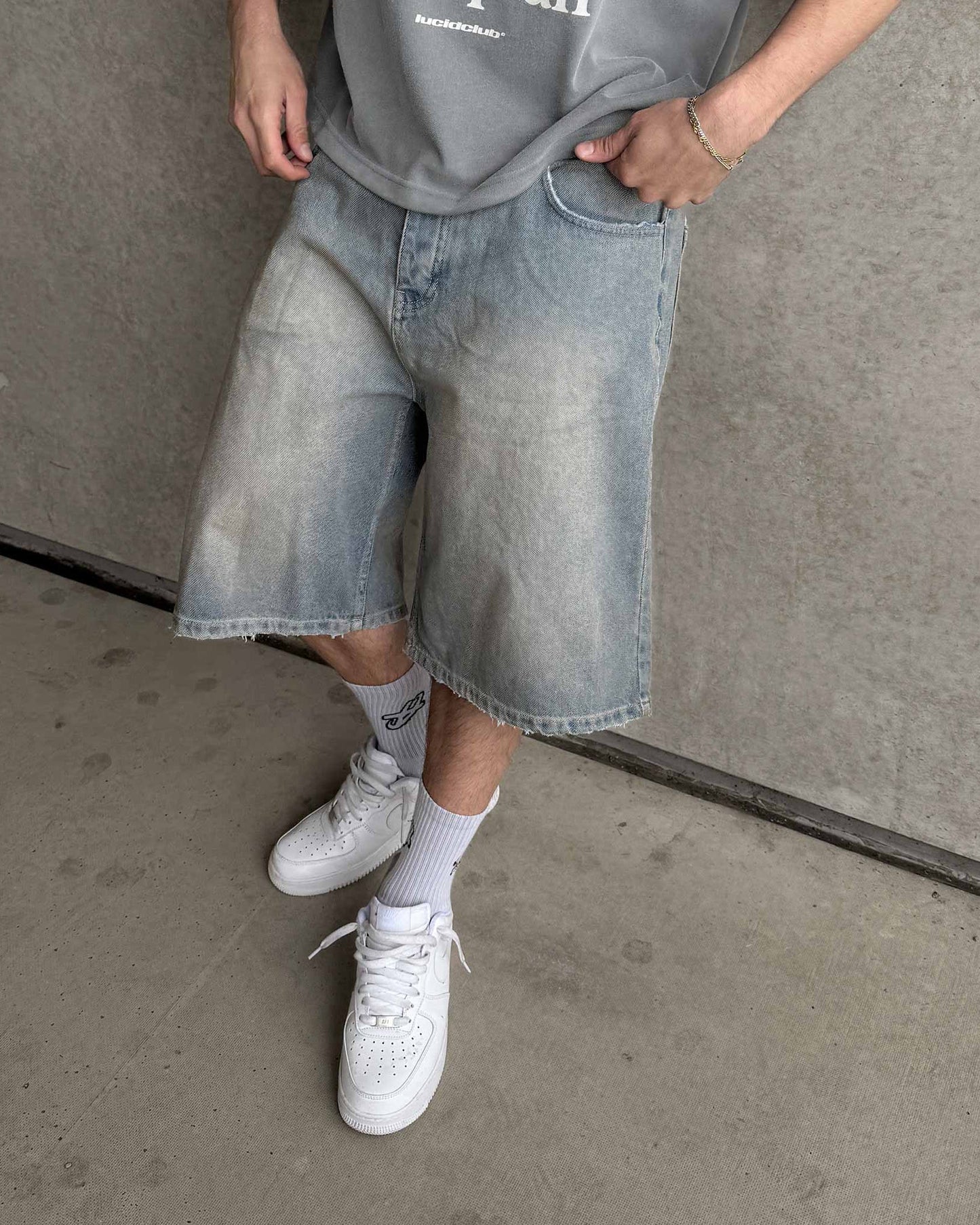 BY UNOV® Denim Jorts "Sahara Sky"