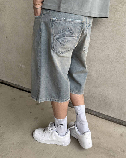 BY UNOV® Denim Jorts "Sahara Sky"