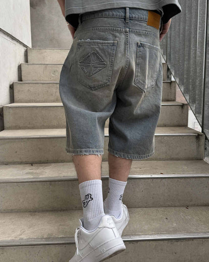 BY UNOV® Denim Jorts "Sahara Sky"